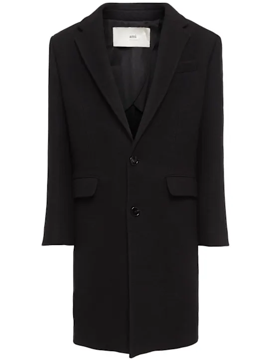 AMI Paris Single breasted wool coat