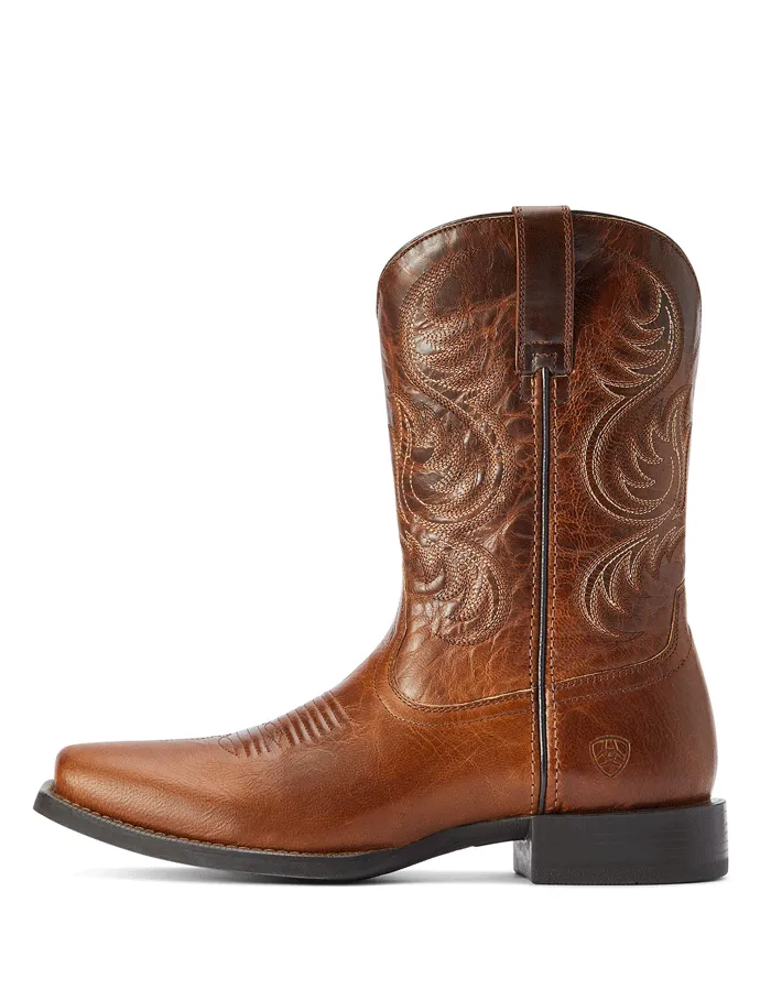 Ariat 10042399 Mens Sport Boss Man Western Boot Rich Cognac