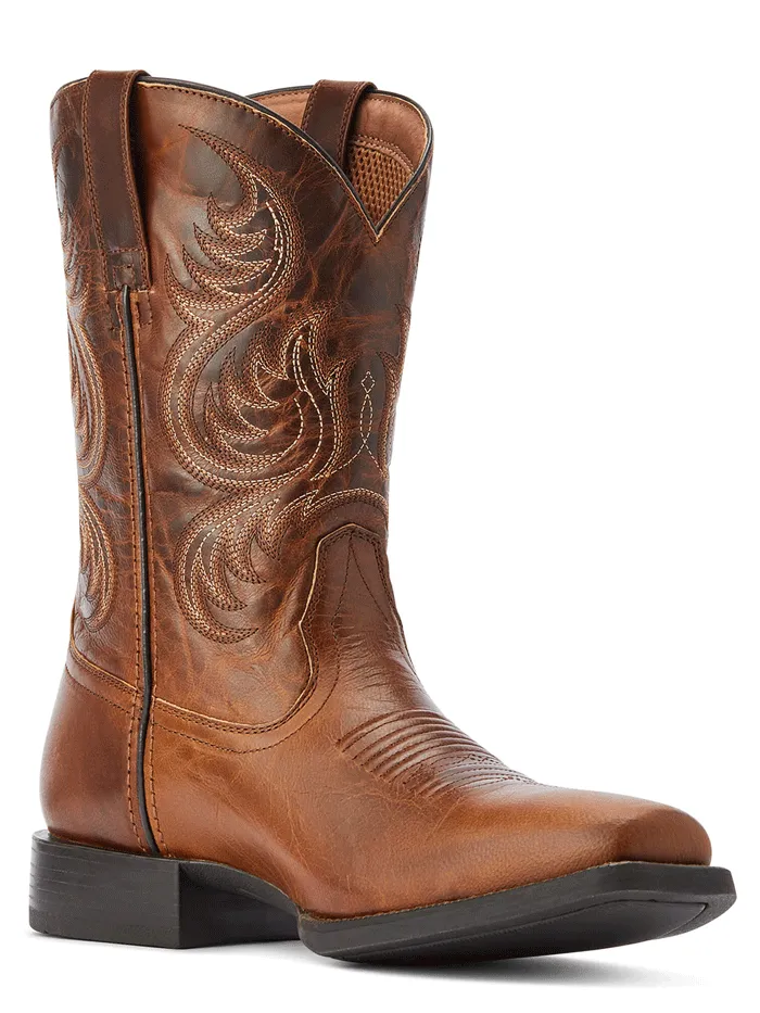 Ariat 10042399 Mens Sport Boss Man Western Boot Rich Cognac