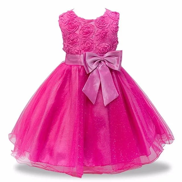 Baby Girl embroidery Silk Princess Dress for Wedding party Kids  Dresses for Toddler Girl Children Fashion Christmas Clothing