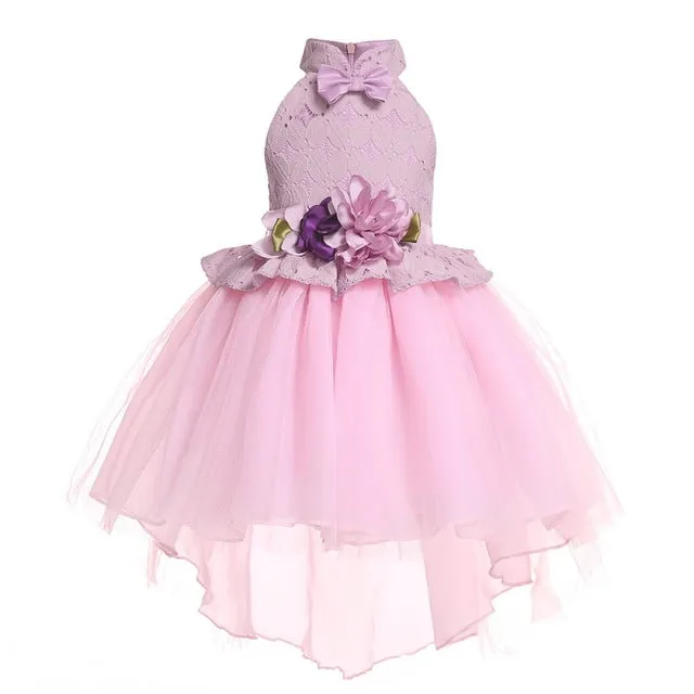 Baby Girl embroidery Silk Princess Dress for Wedding party Kids  Dresses for Toddler Girl Children Fashion Christmas Clothing