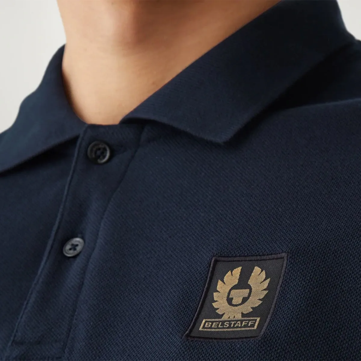 Belstaff - LS Patch Polo Shirt in Dark Ink