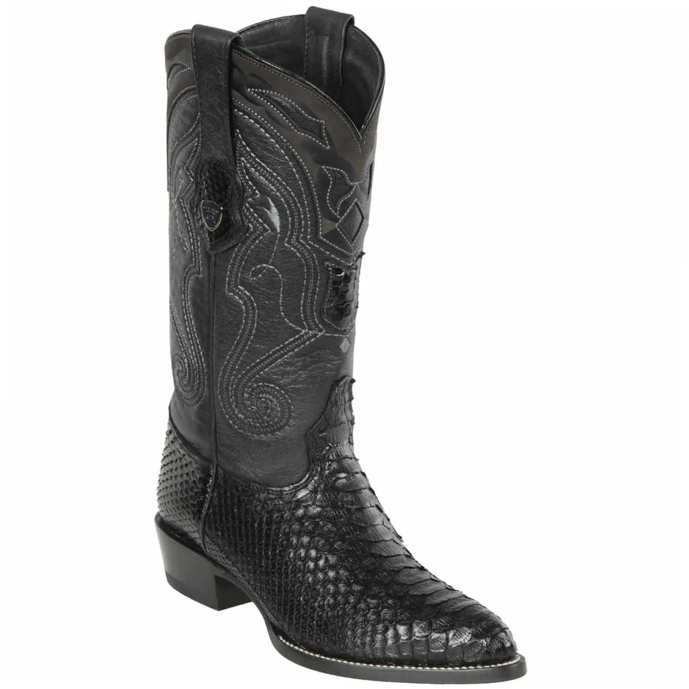 Black Python Cowboy Boots J-Toe