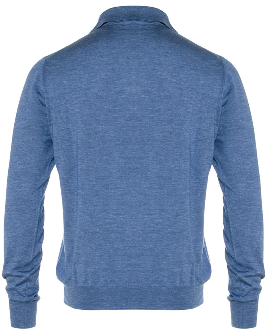 Blue Long Sleeve Polo