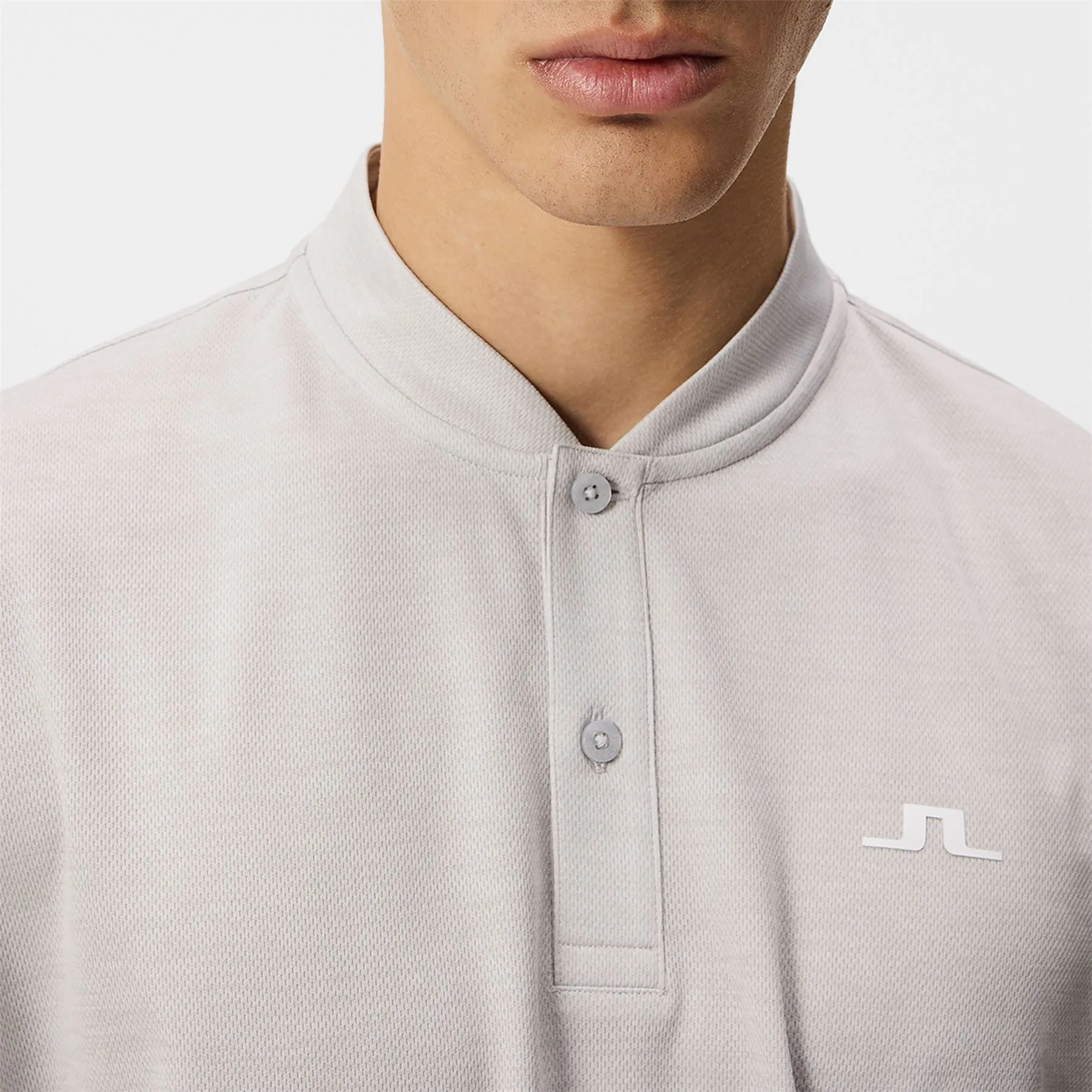 Bode Regular Fit Light Vent Polo Light Grey Melange - SS24