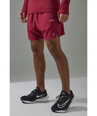 boohoo Mens Man Active Perforated Stretch Woven Regular Fit 5Inch Short