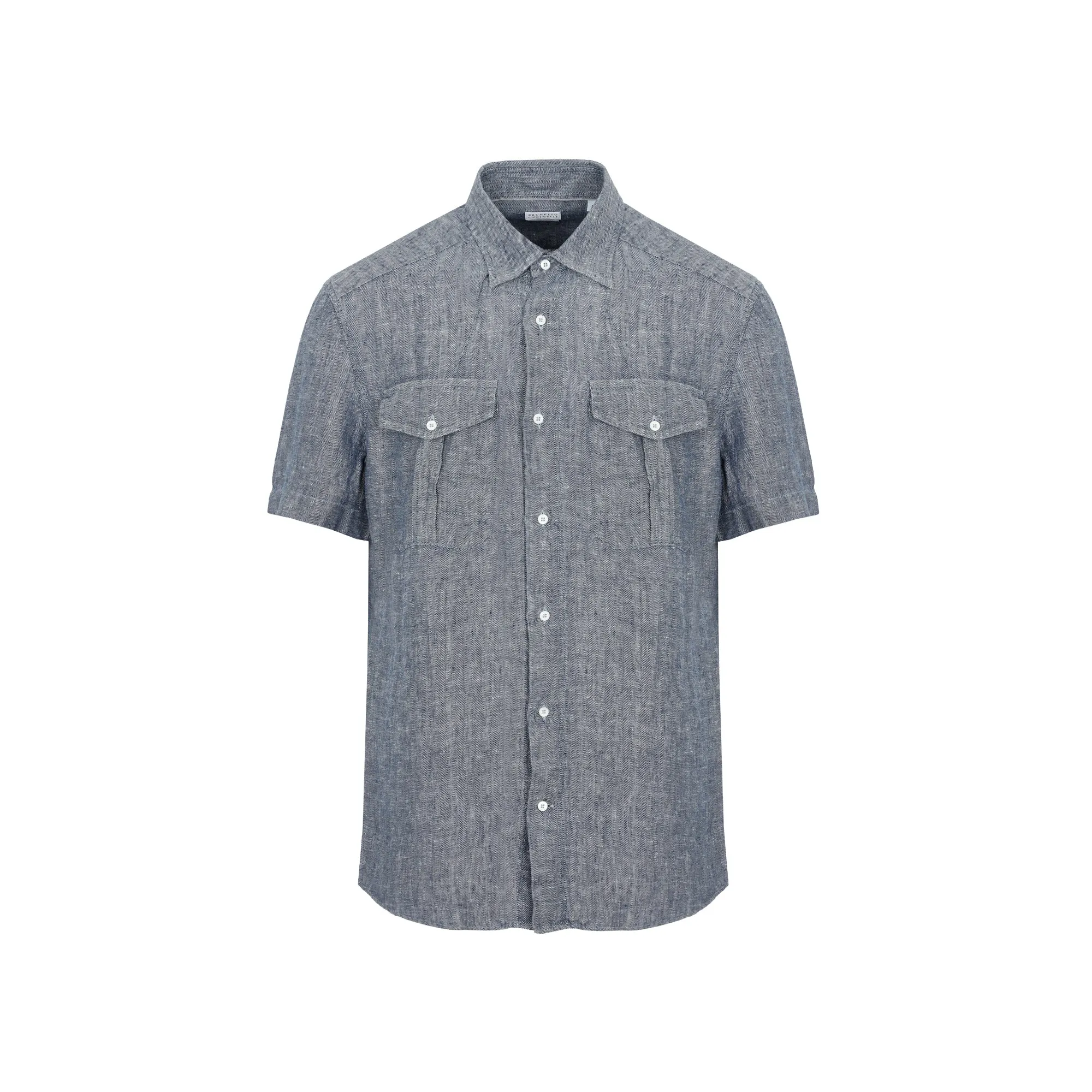 Brunello Cucinelli Short-Sleeved Buttoned Shirt