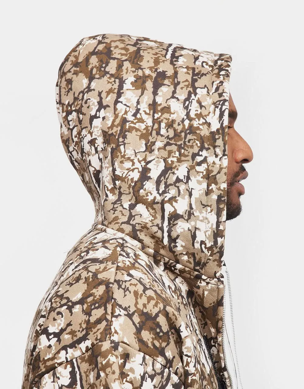 Butter Goods Frenzy Zip-Thru Hoodie - Tan Camo