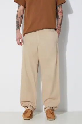 Carhartt WIP cotton trousers Calder Pant beige color I033128.G1GD