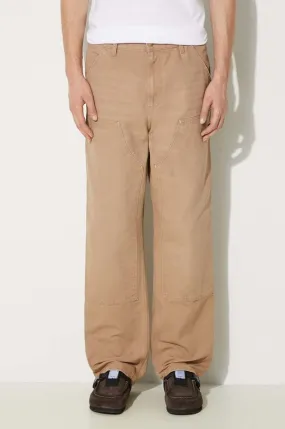 Carhartt WIP cotton trousers Double Knee Pant beige color I031501.2FS3K