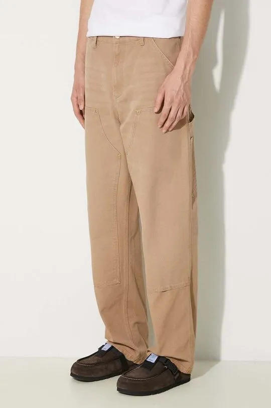 Carhartt WIP cotton trousers Double Knee Pant beige color I031501.2FS3K