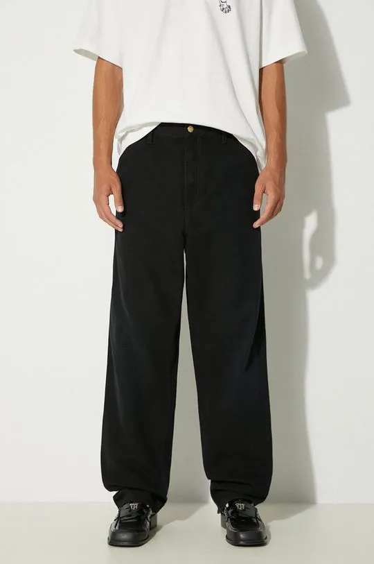 Carhartt WIP cotton trousers Simple Pant black color I031220.893K