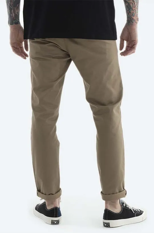 Carhartt WIP trousers men's brown color