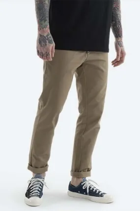 Carhartt WIP trousers men's brown color