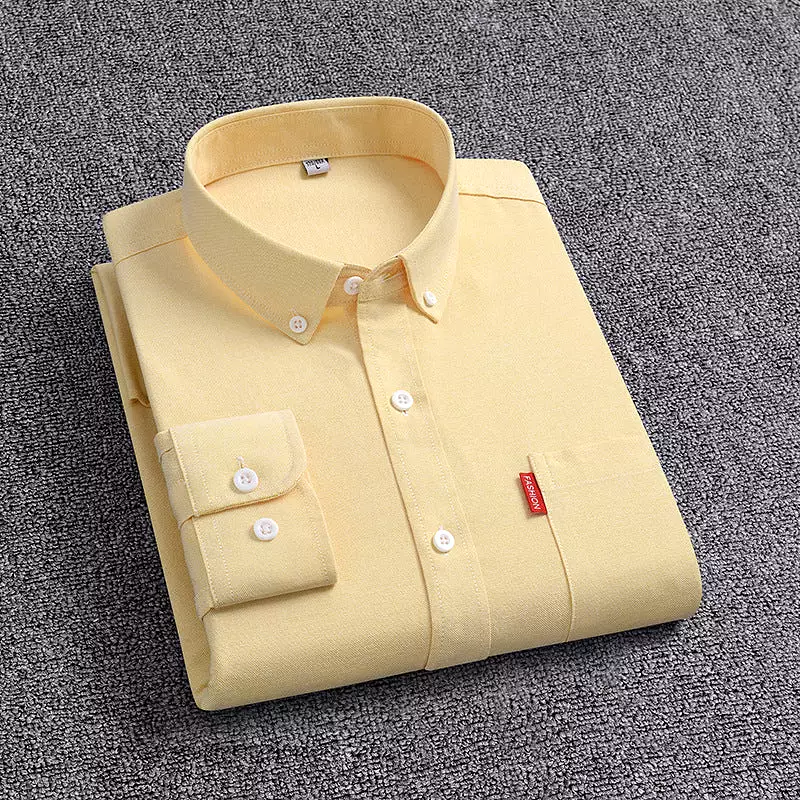 Casual short-sleeved solid color stand-up collar shirt