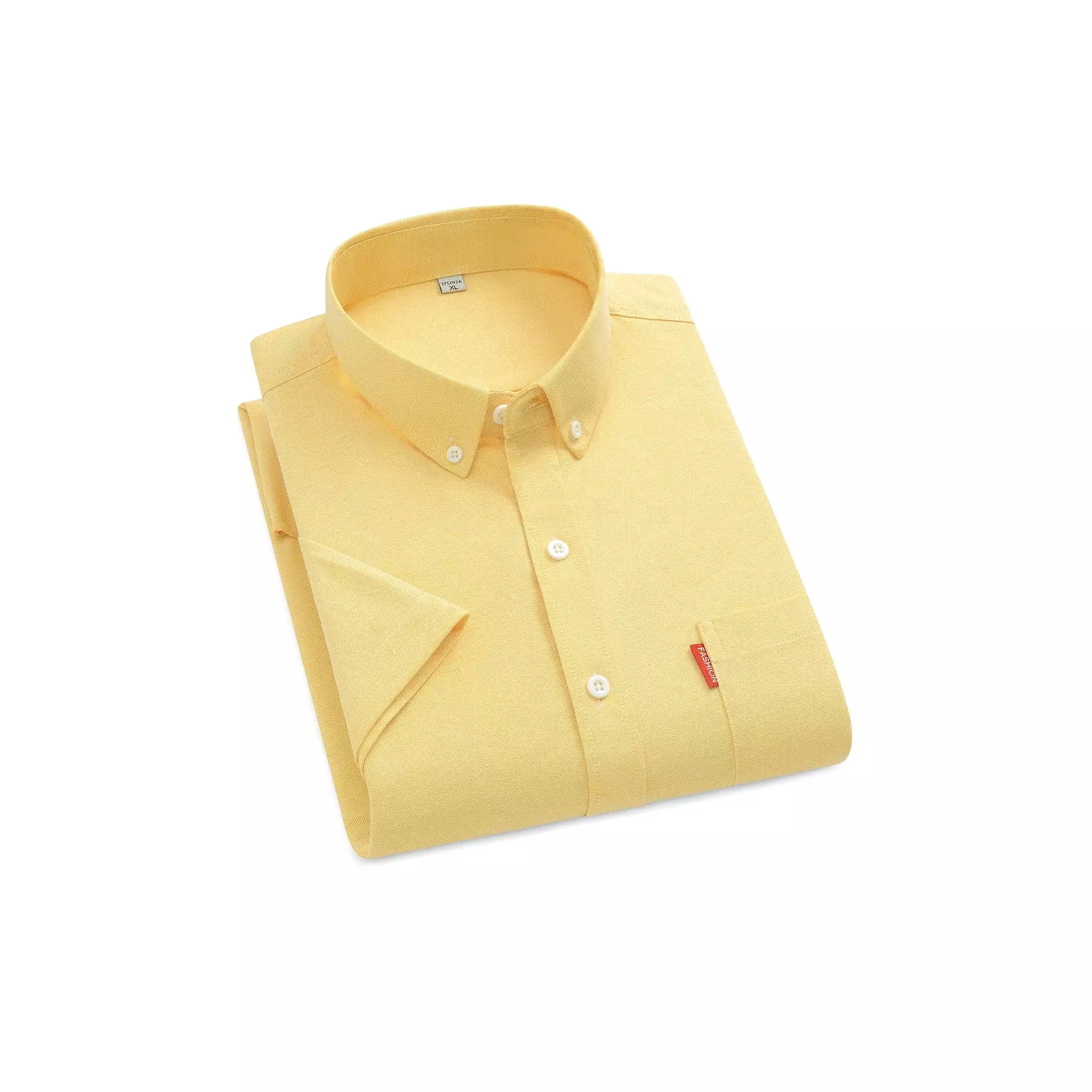 Casual short-sleeved solid color stand-up collar shirt