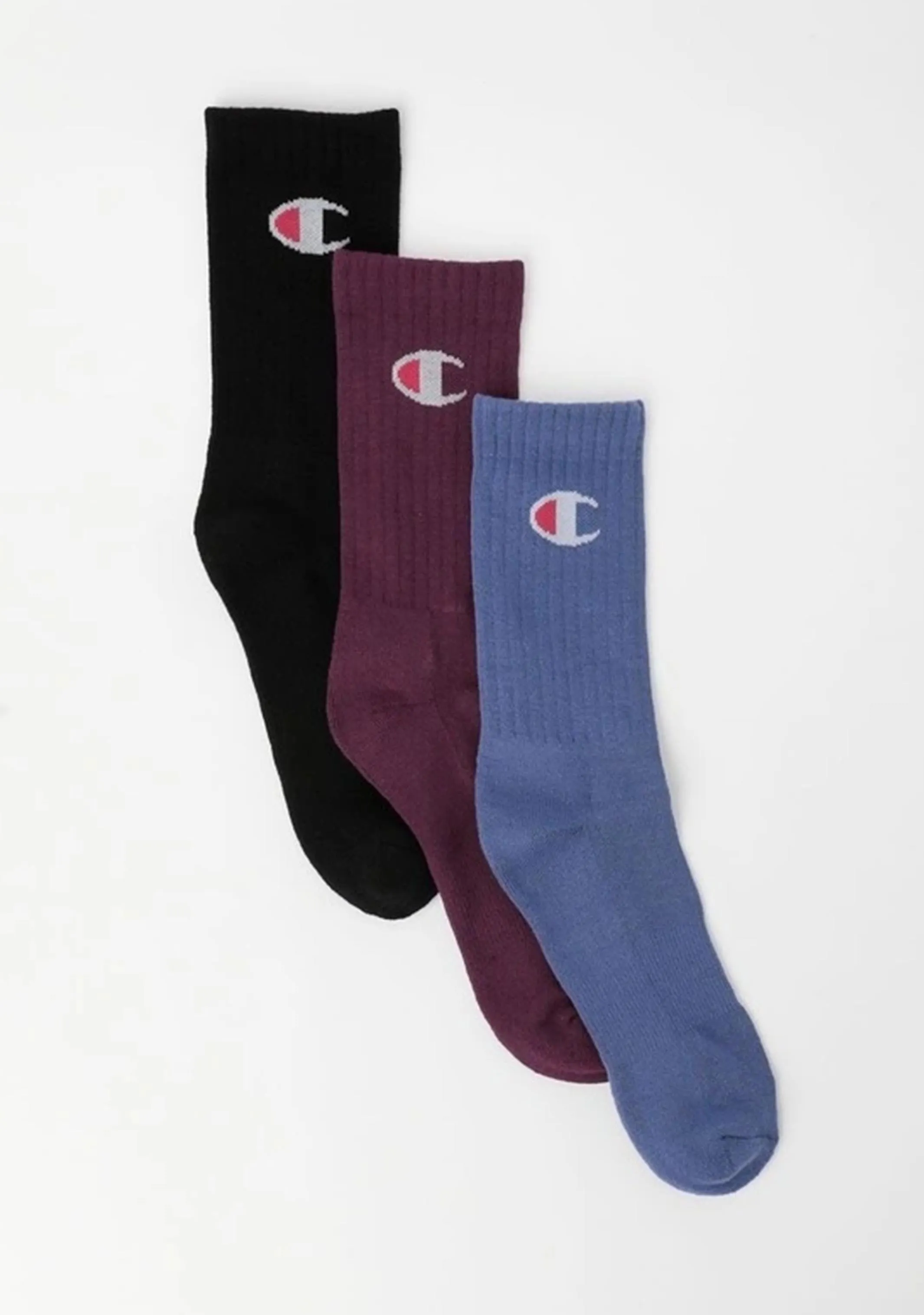 Champion 3 Pack Sports Crew Socks in Multi Colour  SXQE3N 08K