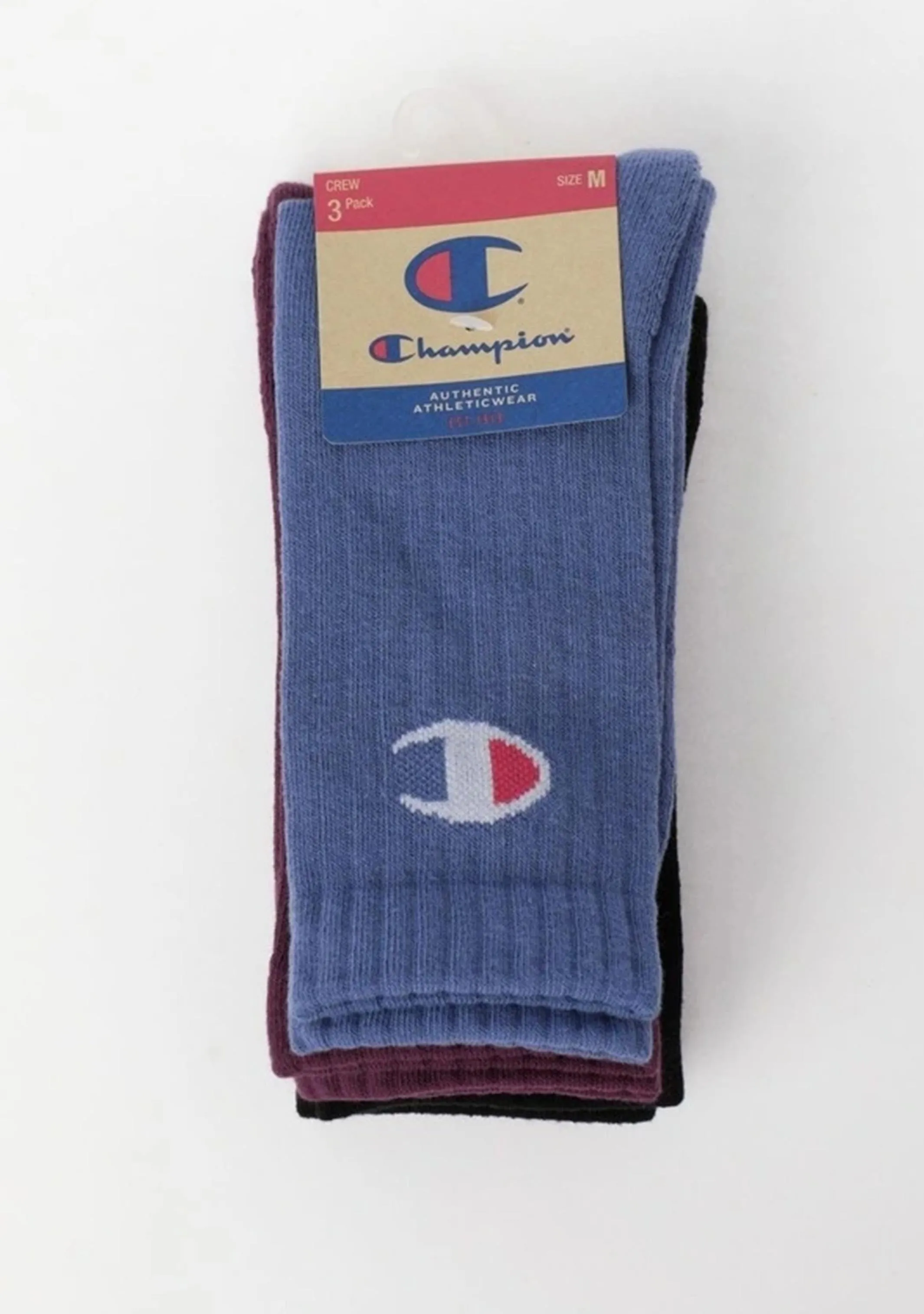 Champion 3 Pack Sports Crew Socks in Multi Colour  SXQE3N 08K