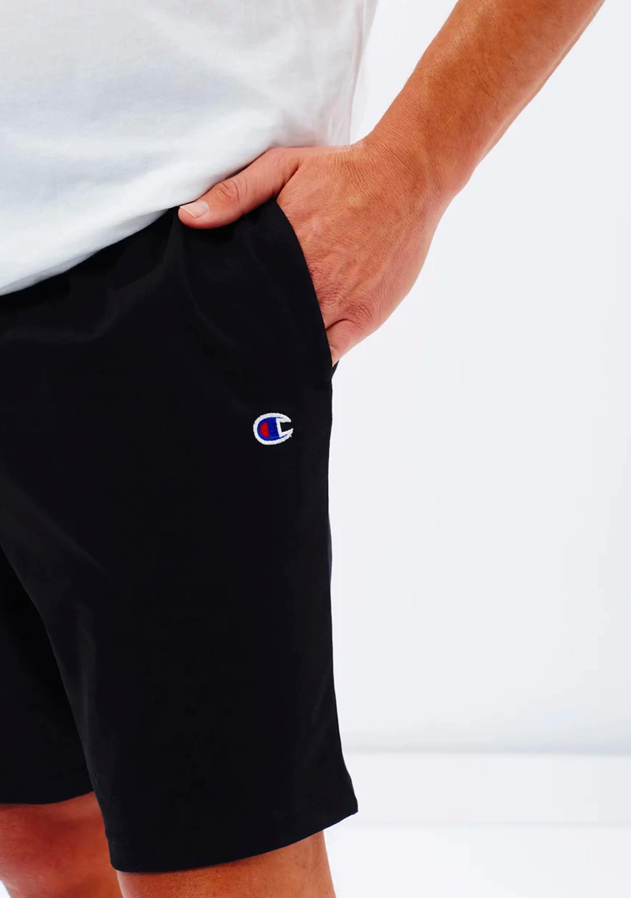 Champion Mens C Logo Jersey Short Black  A1374H BLK