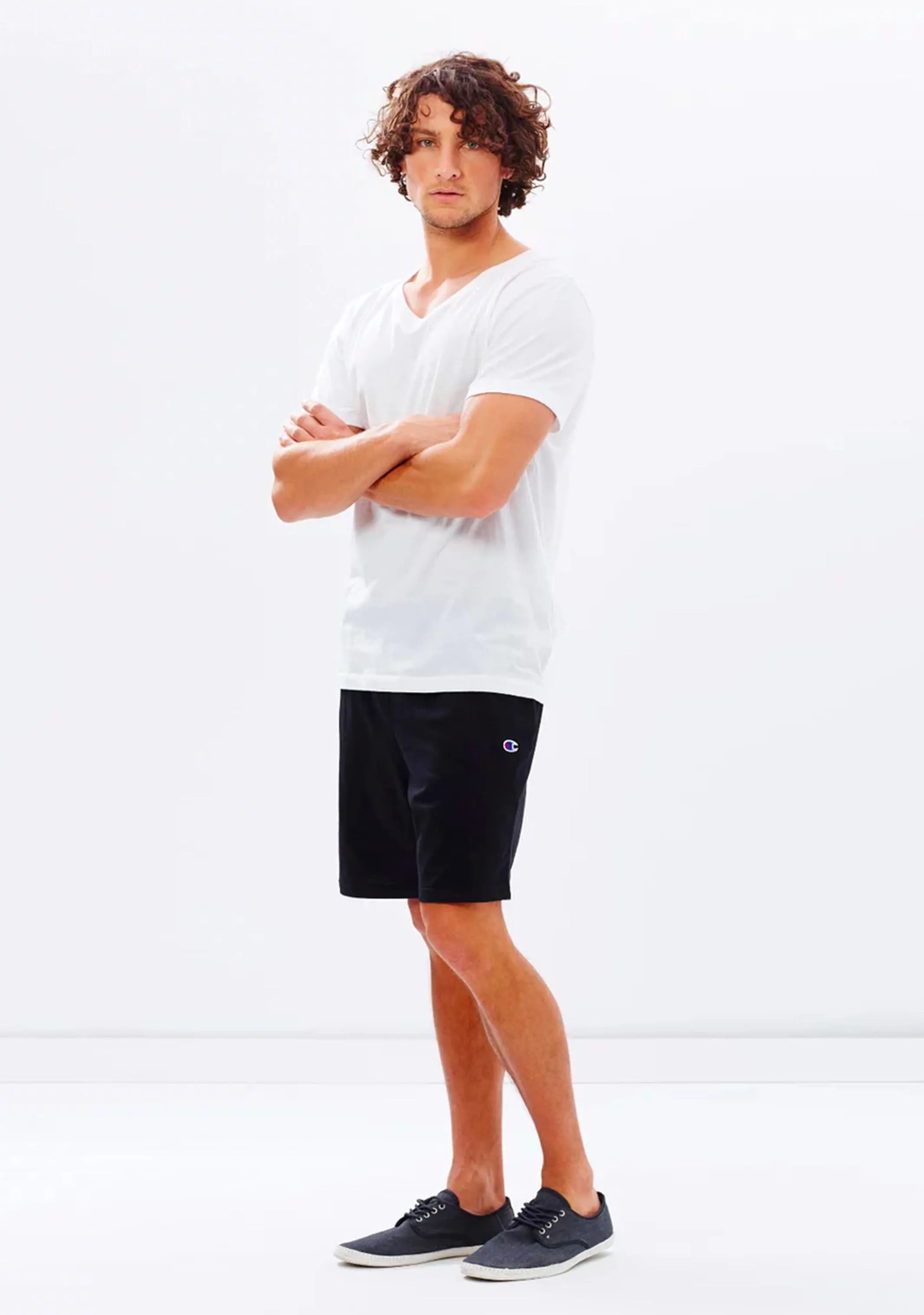 Champion Mens C Logo Jersey Short Black  A1374H BLK