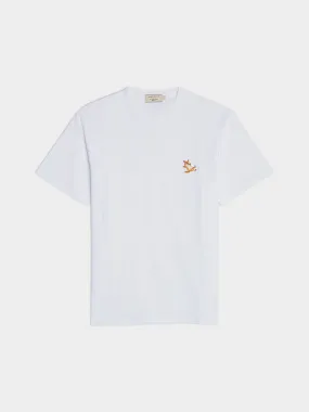 Chillax Fox Patch Classic Tee Shirt, White