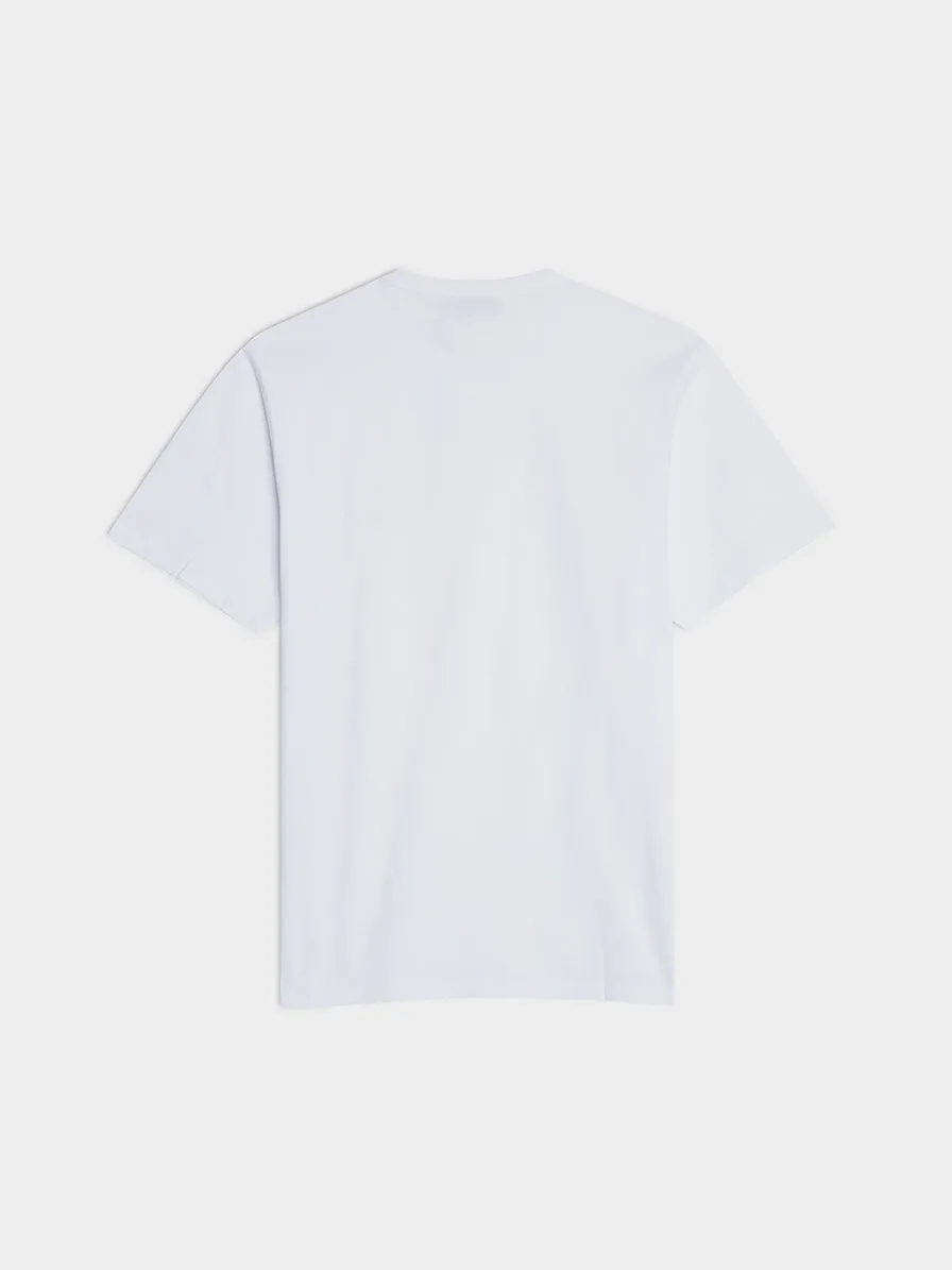 Chillax Fox Patch Classic Tee Shirt, White