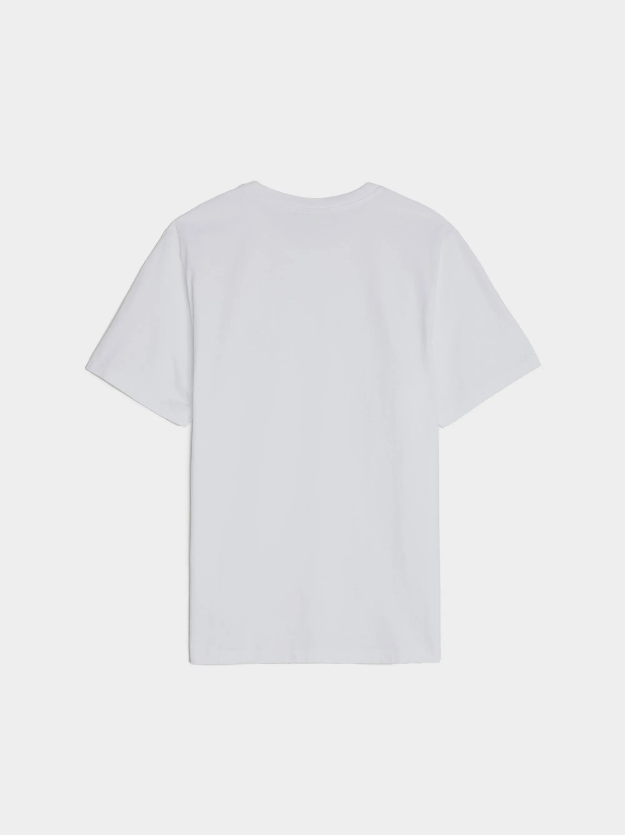 Chillax Fox Patch Regular Tee Shirt, White