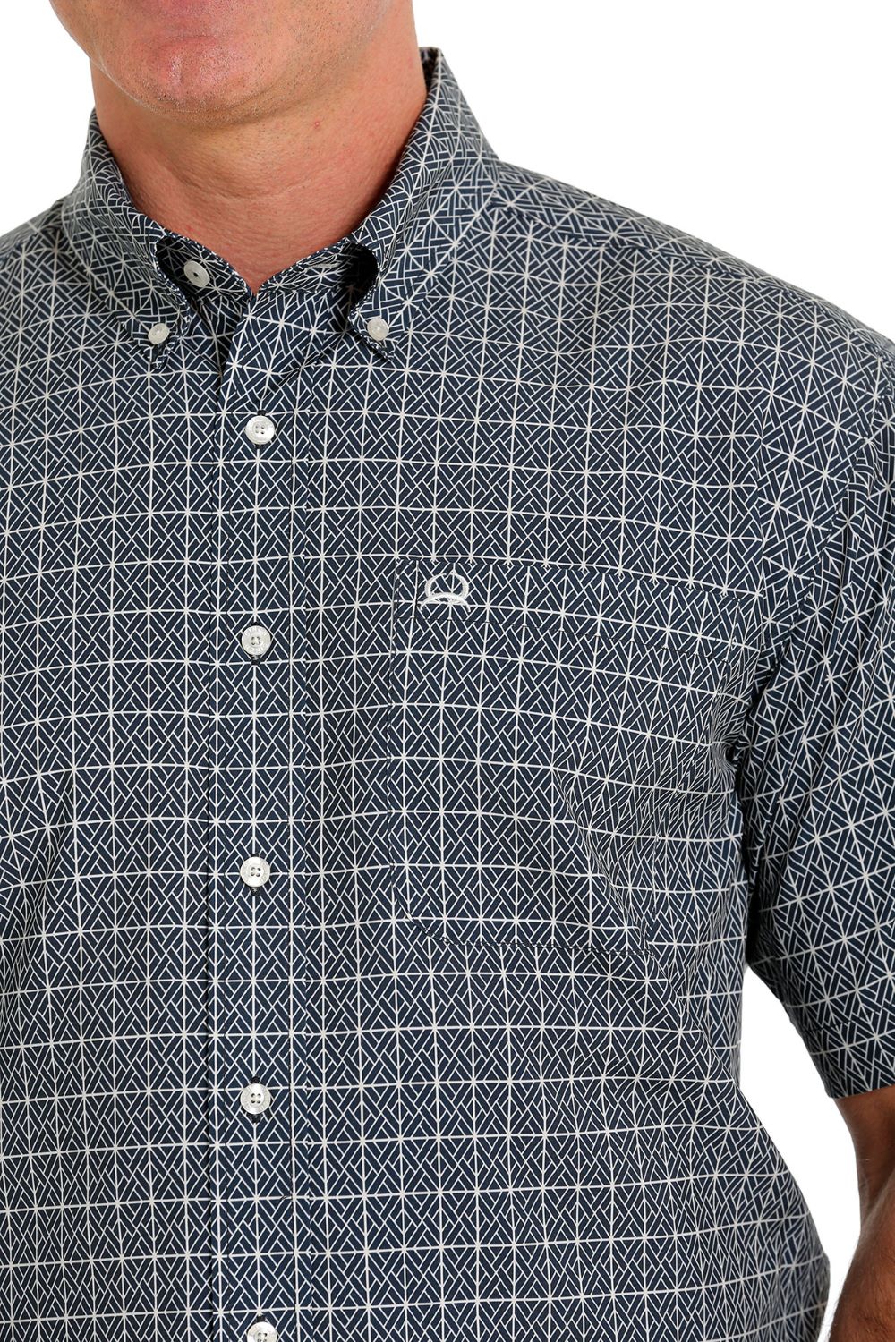 'Cinch' Men's ArenaFlex Print Classic Fit Button Down - Navy