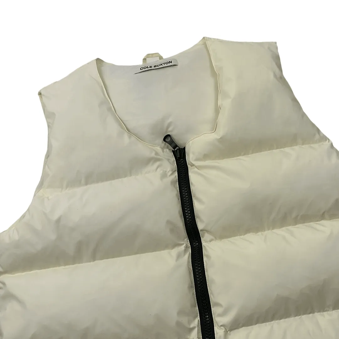 Cream Cole Buxton Insulated Nylon Down Puffer Gilet - Medium