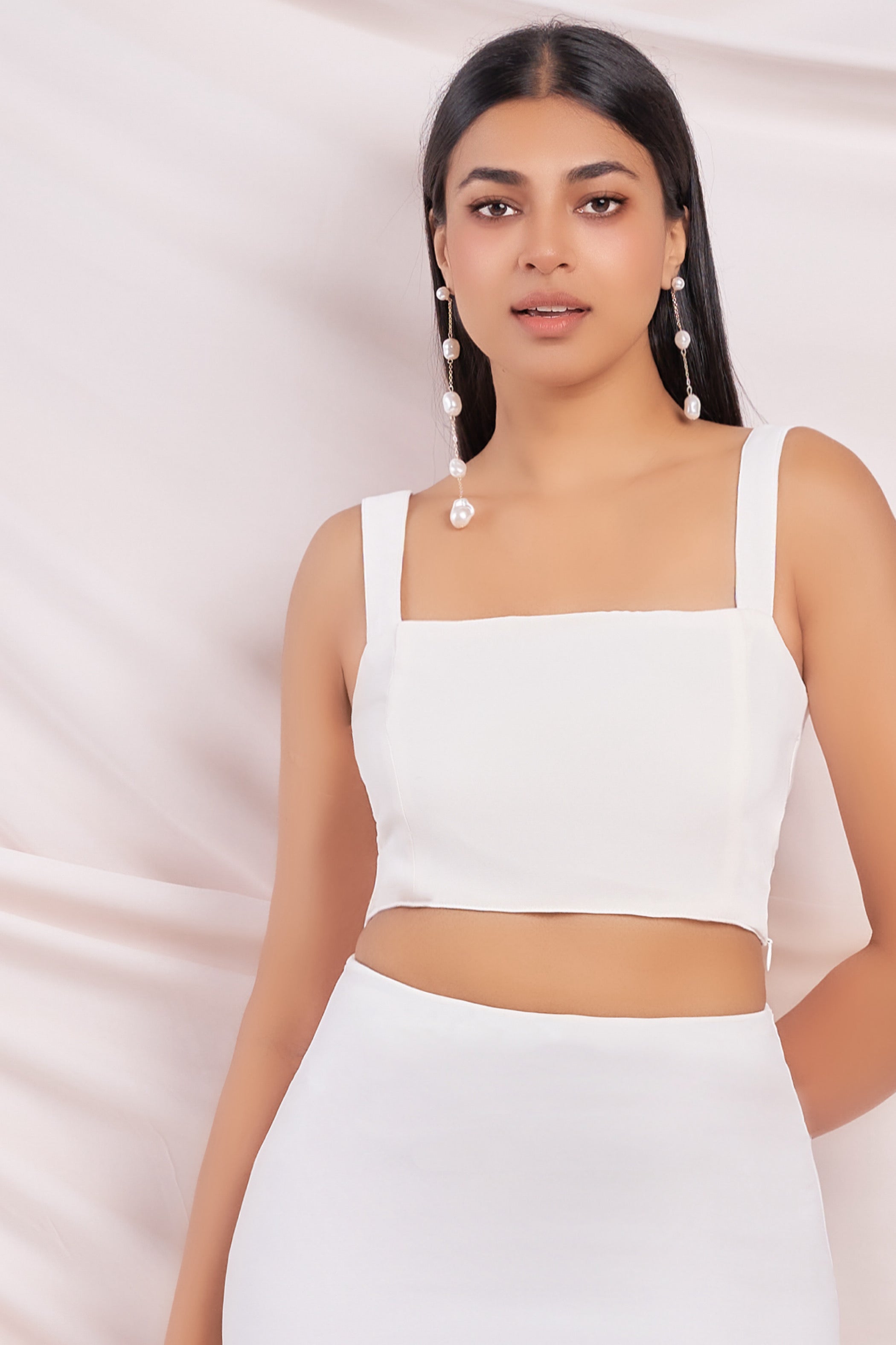 Cropped Square Neck Top