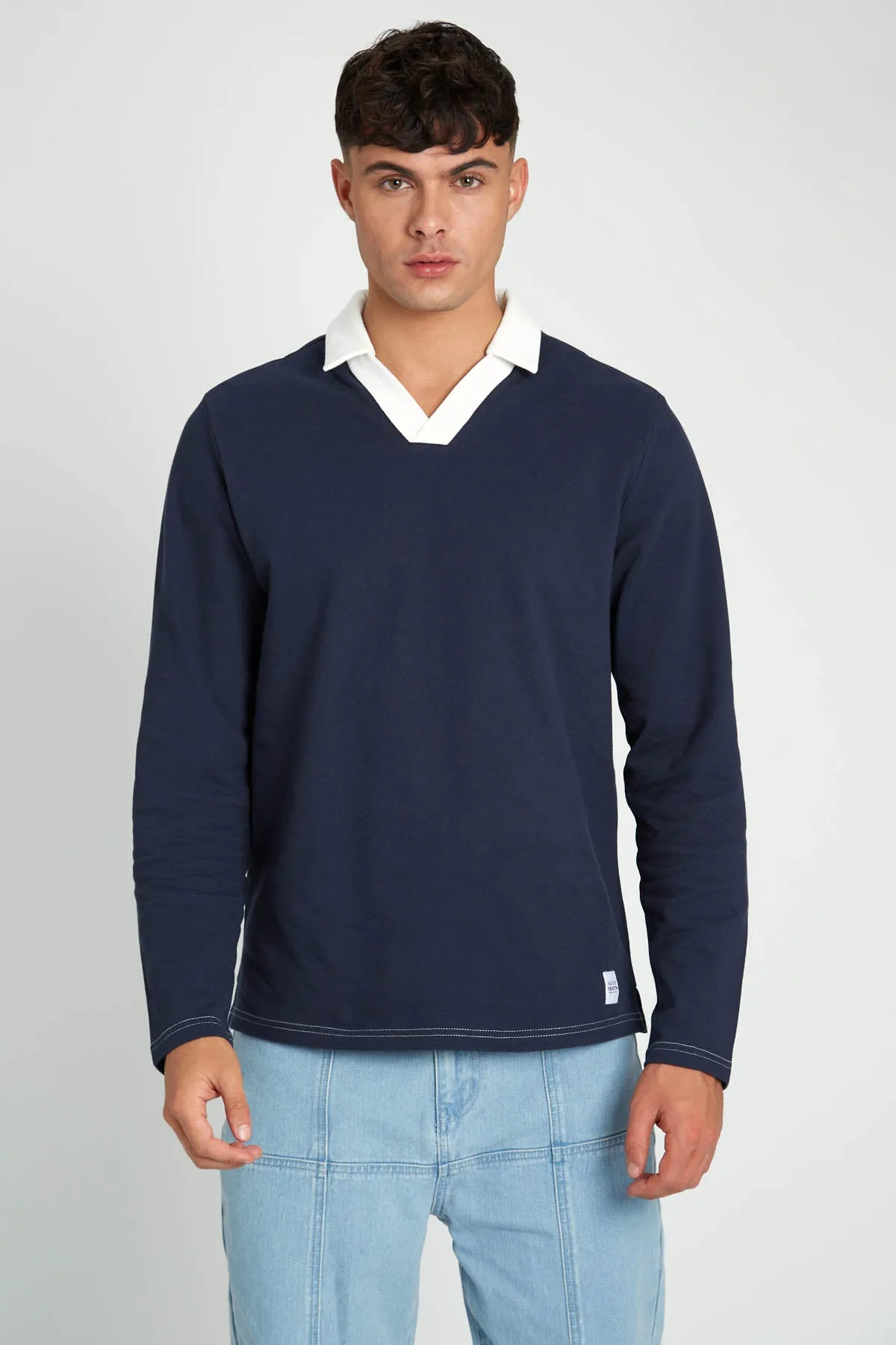 DRISCOLL LONG SLEEVE PIQUE POLO TOP