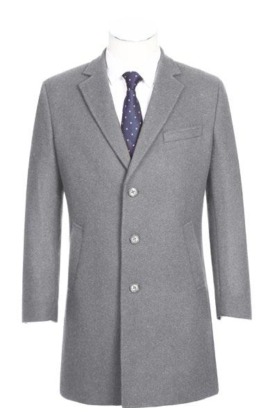 ENGLISH LAUNDRY Wool Blend Breasted Light Gray Top Coat EL53-01-410