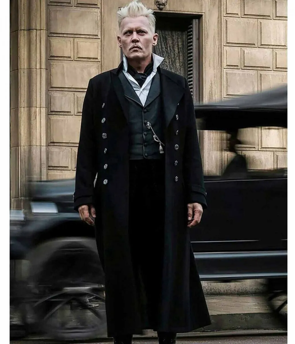 Fantastic Beasts 2 Johnny Depp Double Breasted Coat