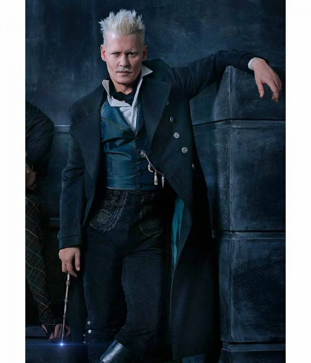 Fantastic Beasts 2 Johnny Depp Double Breasted Coat