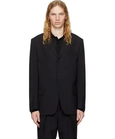 Filippa K Black Single Breasted Wool Blazer