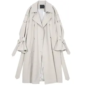 Flared Sleeves Trench Coat For Women