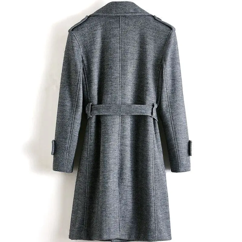 Herringbone Winter Coat