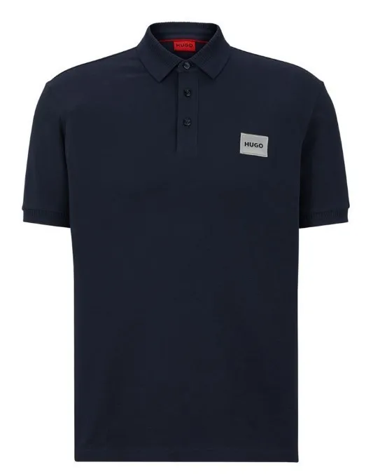 Hugo Boss  |Plain Cotton Short Sleeves Logo Knitted Polo Shirts Polos