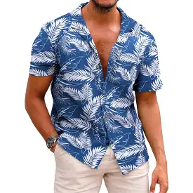 INSTOCK - Cross-border men's summer Hawaiian print short-sleeved