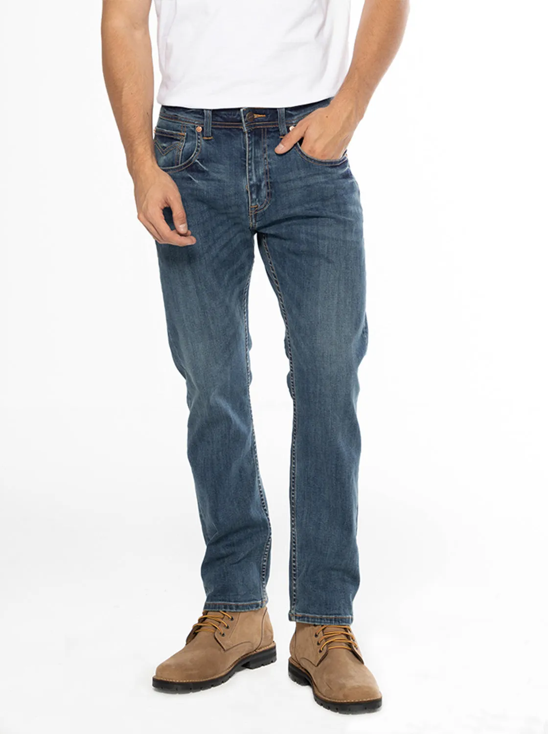 Jag Men's Tapered Jeans in Dark Blast