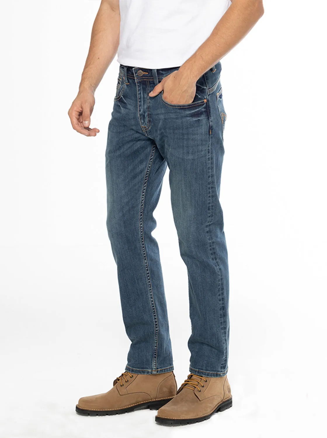 Jag Men's Tapered Jeans in Dark Blast