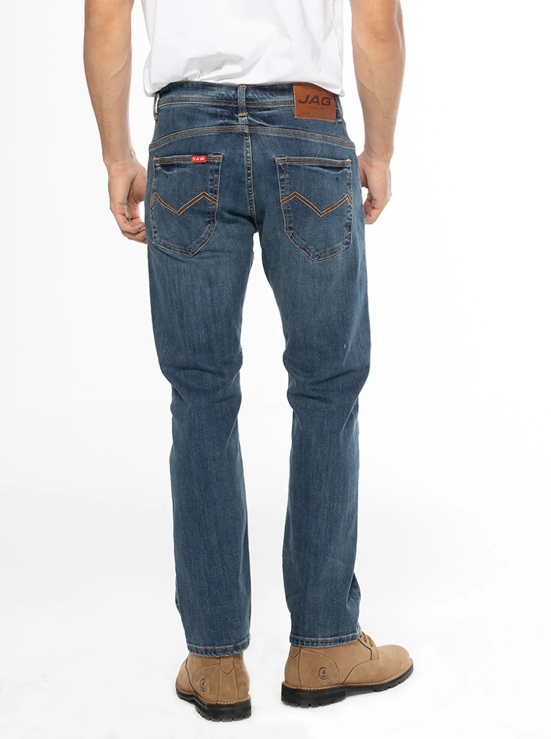 Jag Men's Tapered Jeans in Dark Blast