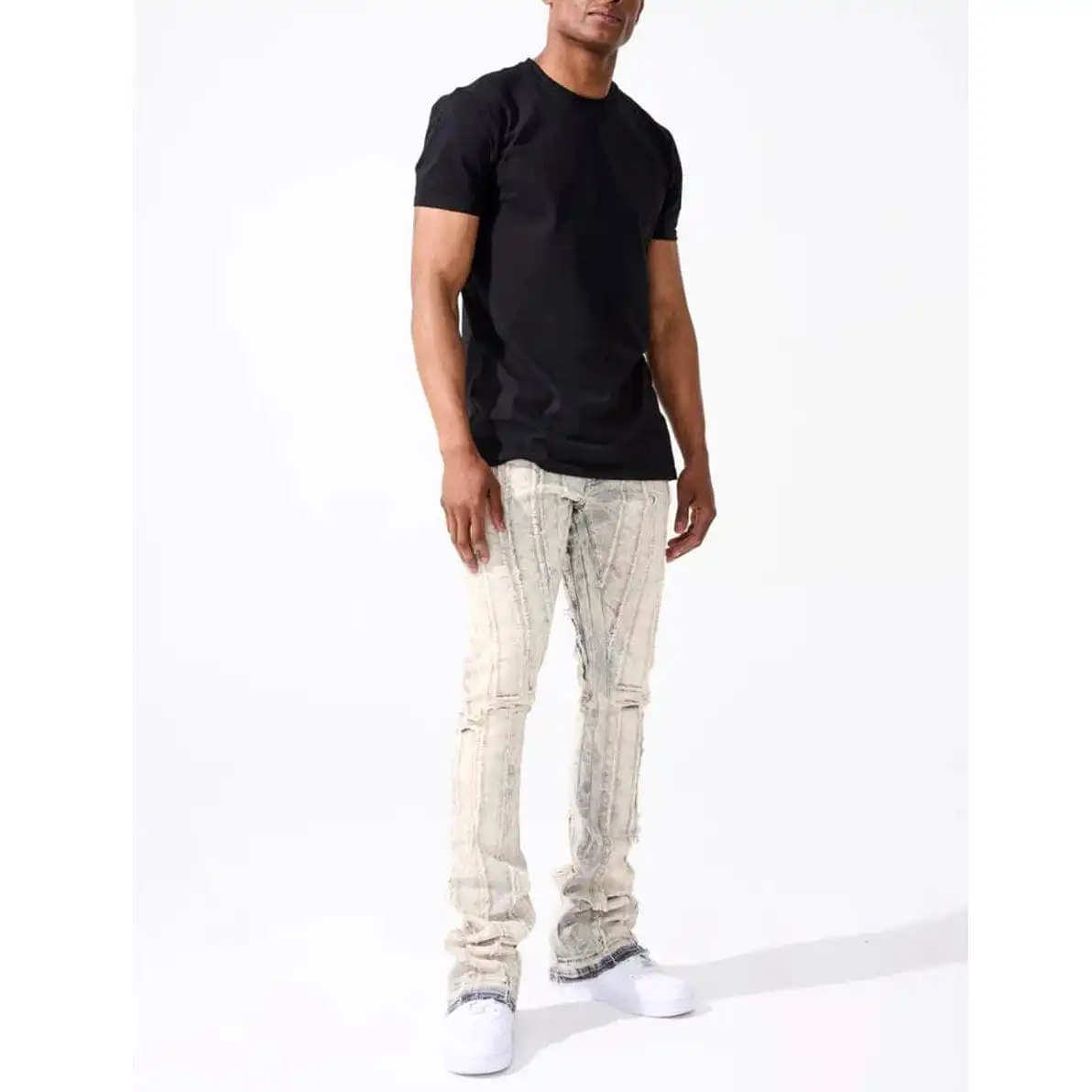 Jordan Craig Ross Stacked Brazen Denim (Bone White) JRF1107