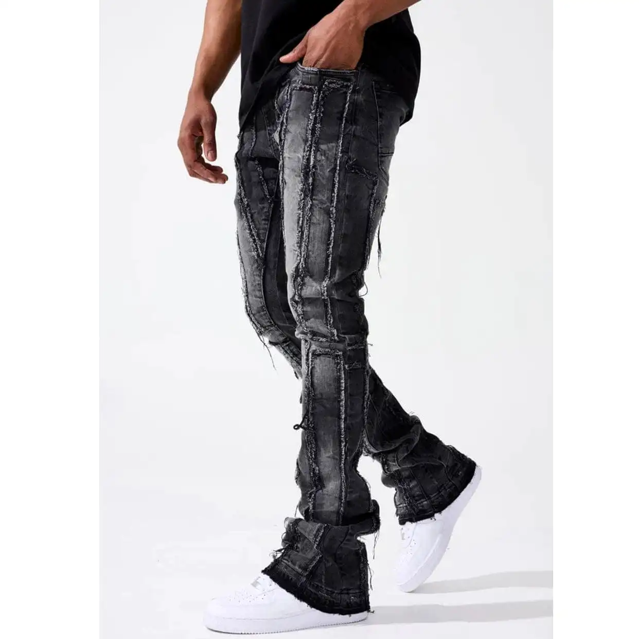 Jordan Craig Ross Stacked Brazen Denim (Industrial Black) JRF1107