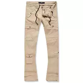 Jordan Craig Sean Stacked Flare Flight Cargo Pants (Khaki) JTF216