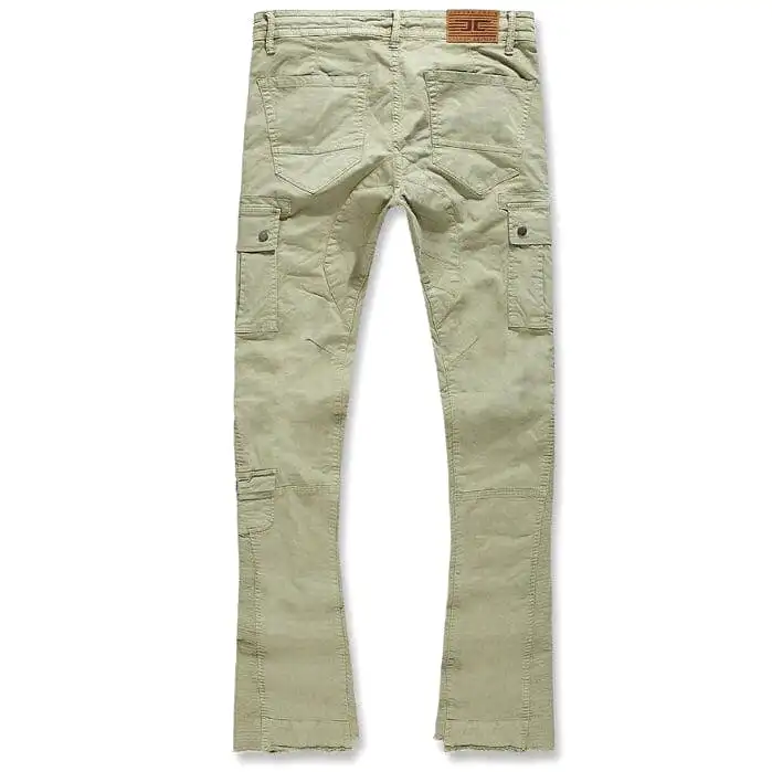 Jordan Craig Sean Stacked Flare Flight Cargo Pants (Sage) JTF216