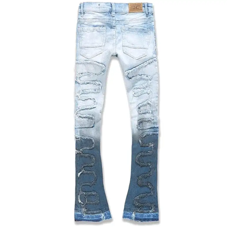 Kids Jordan Craig Stacked Oasis Denim (Blue Wave) JTF1131K