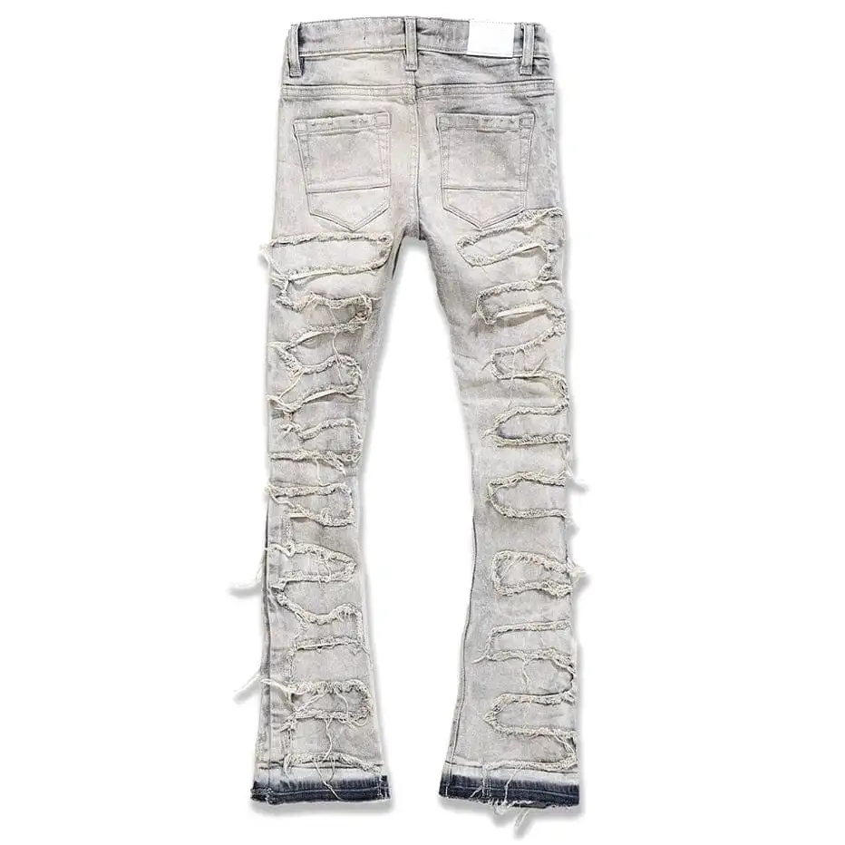 Kids Jordan Craig Stacked Python Denim (Bone White) JTF1130K