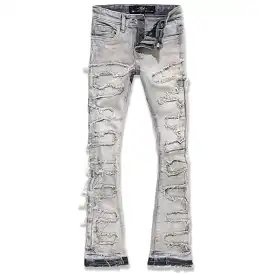 Kids Jordan Craig Stacked Python Denim (Bone White) JTF1130K