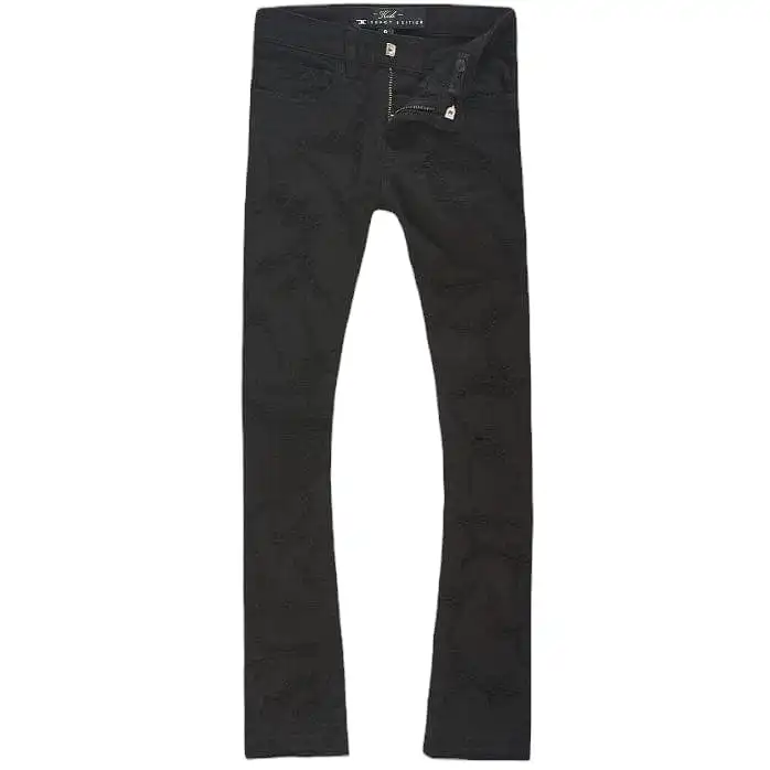 Kids Jordan Craig Stacked Santorini Denim (Black) JTF1178K